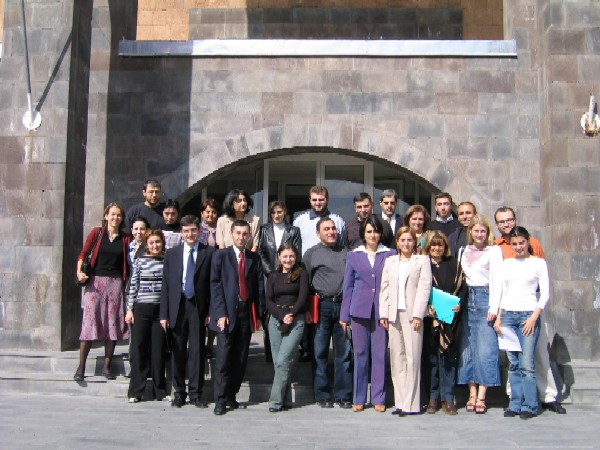 Participants at the Armenian training session for human rights lawyers